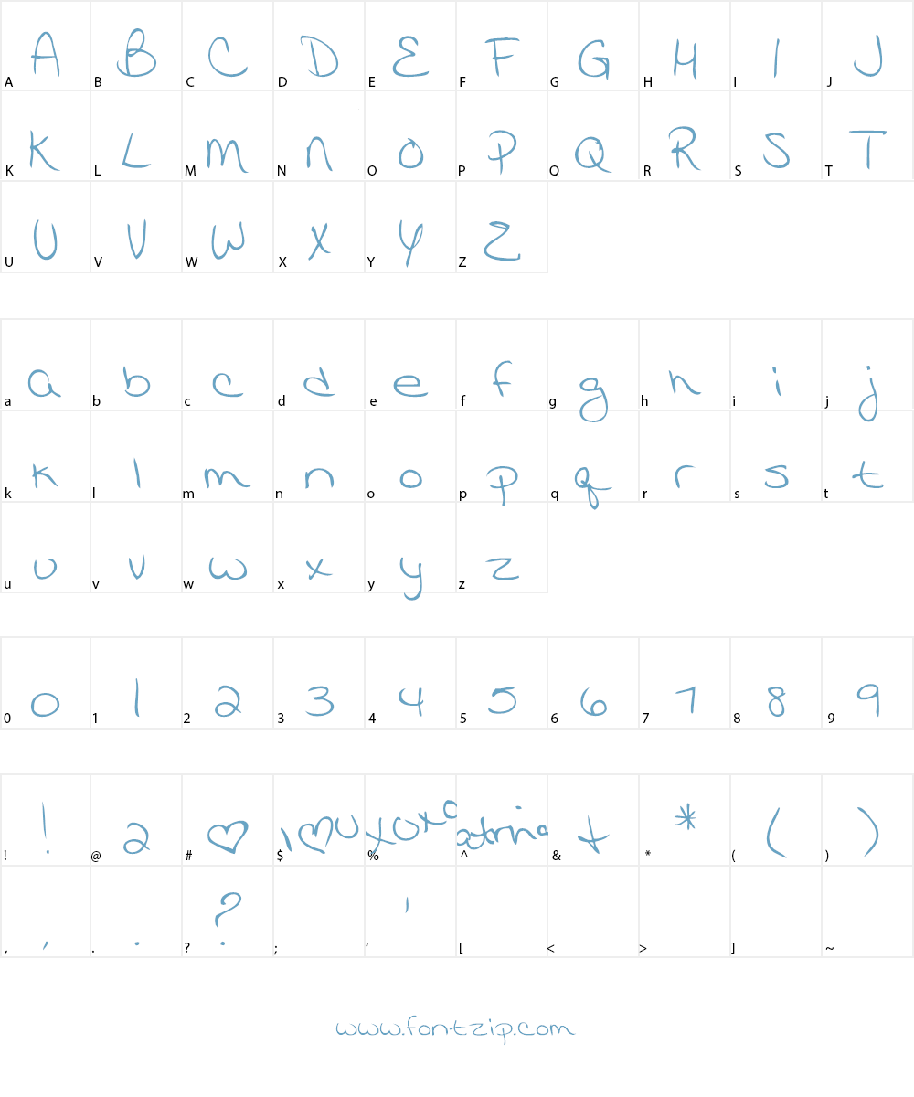 MTF Katrina Font Character